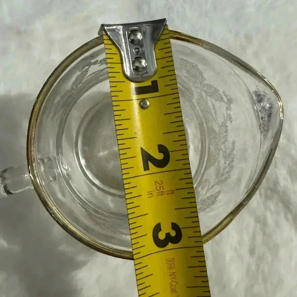 Vintage Creamer Etched Glass Gold Trimmed 70’s 80’s MCM - Picture 10 of 11